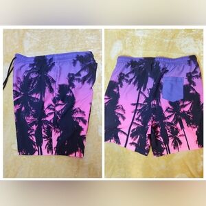 Public Record Men's Tropical Palm Tree Swim Shorts